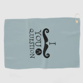 Serviette De Golf Blue Mustache You A Question Humour Fête des pères (Horizontal)
