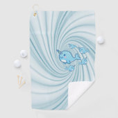 Serviette de golf Blue Narwhal (En situation)