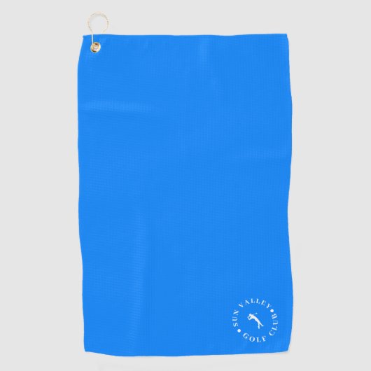 Serviette de golf Blue personnalisée avec Monogram (Devant)