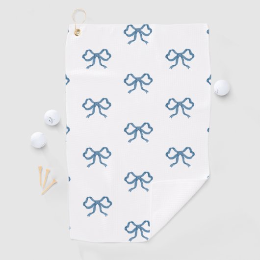 Serviette De Golf Blue Ribbon Bow  (En situation)