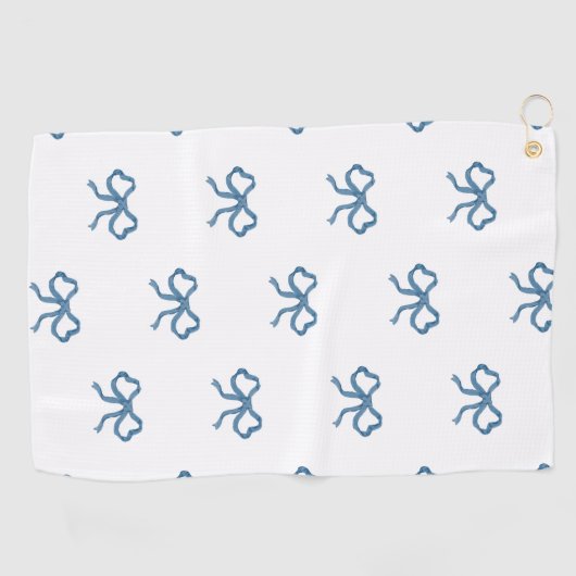 Serviette De Golf Blue Ribbon Bow  (Horizontal)