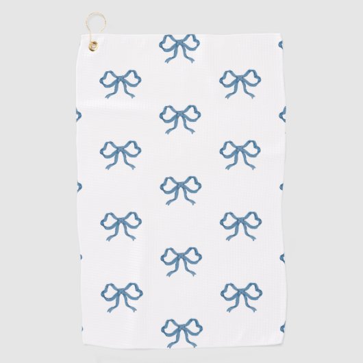 Serviette De Golf Blue Ribbon Bow  (Devant)