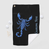 Serviette de golf Blue Scorpion (En situation)