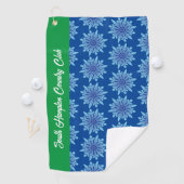 Serviette De Golf Blue Snowflakes Custom Golf Towne Club Nom (En situation)