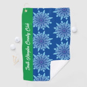 Serviette De Golf Blue Snowflakes Golf Towne Custom Club Nom (En situation)