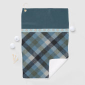 Serviette de golf Blue Tartan (En situation)