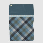 Serviette de golf Blue Tartan (Devant)