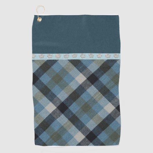 Serviette de golf Blue Tartan (Devant)