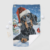Serviette De Golf Bluetick Coonhound Dog Winter Wonderland Noël (En situation)
