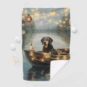 Serviette De Golf Bluetick Coonhound Noël Festive Voyage (En situation)