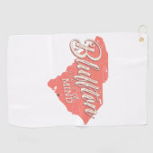 Serviette De Golf Bluffton State of Mind Lowcountry South Carolina (Horizontal)
