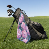 Serviette De Golf Blush Pink Hydrangeas Floral (Vert)