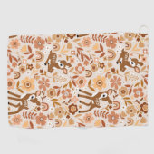 Serviette De Golf Boeuf mignon cerf modèle floral (Horizontal)