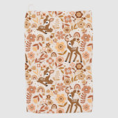 Serviette De Golf Boeuf mignon cerf modèle floral (Devant)