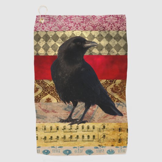 Serviette De Golf Bohemian Crow Golf Towel (Devant)