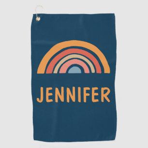 Serviette De Golf Boho coloré design arc-en-ciel