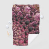 Serviette De Golf Boho Funky Eclectique Rose Noir Abstrait Fractal (En situation)