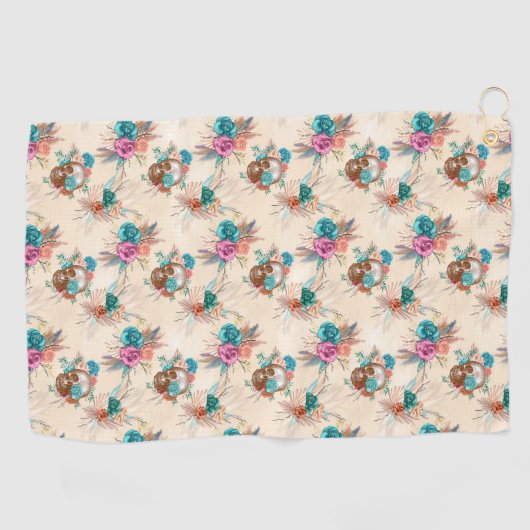 Serviette De Golf Boho Sketch Series Design 3 (Horizontal)