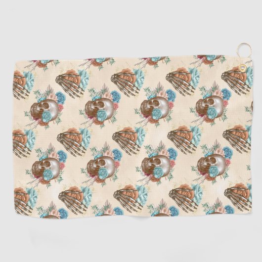 Serviette De Golf Boho Skull Series Design 12 (Horizontal)