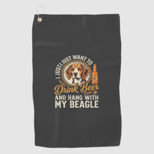Serviette De Golf Boire Bière Beagle Chien Bière Artisanale Bouteill