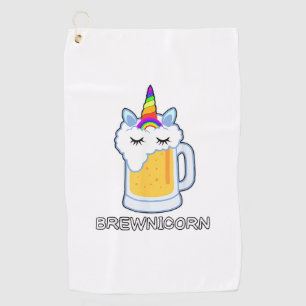 Serviette De Golf Boire de bière Brewnicorn Cute Unicorn Party Brew