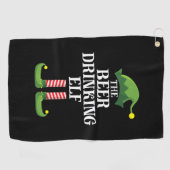 Serviette De Golf Boire de la bière Noël Anniversaire (Horizontal)
