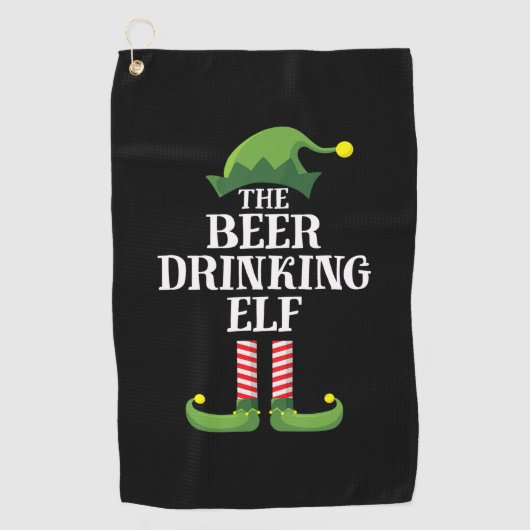 Serviette De Golf Boire de la bière Noël Anniversaire (Devant)