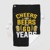 Serviette De Golf Boisson De Bières Bravo Et Bières À Mon 60 Ans De  (En situation)