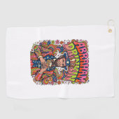 Serviette De Golf Boisson rétro patriotique Abraham (Horizontal)