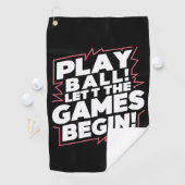 Serviette De Golf Bold Play Ball Sports Quote Art (En situation)