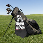 Serviette De Golf Bold Play Ball Sports Quote Art (Vert)