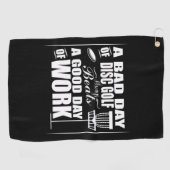 Serviette De Golf Bon Départ De La Journée Avec Disk Golf (Horizontal)