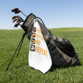 Serviette De Golf Bon thanksgiving Turquie Football Nap Repeat Funn (Vert)