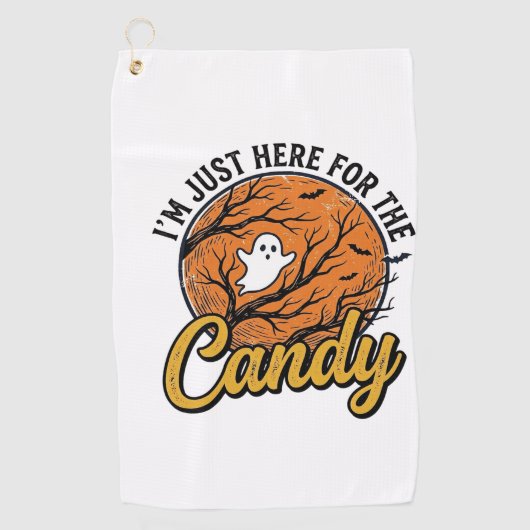 Serviette De Golf Bonbons Halloween Fantôme Conception Vectorielle V (Devant)