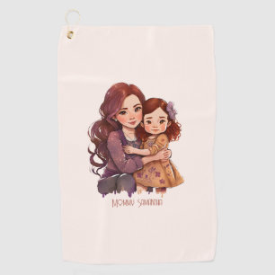 Serviette De Golf Bond adorable maman et fille (11)