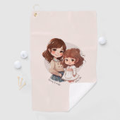 Serviette De Golf Bond adorable maman et fille (4) (En situation)