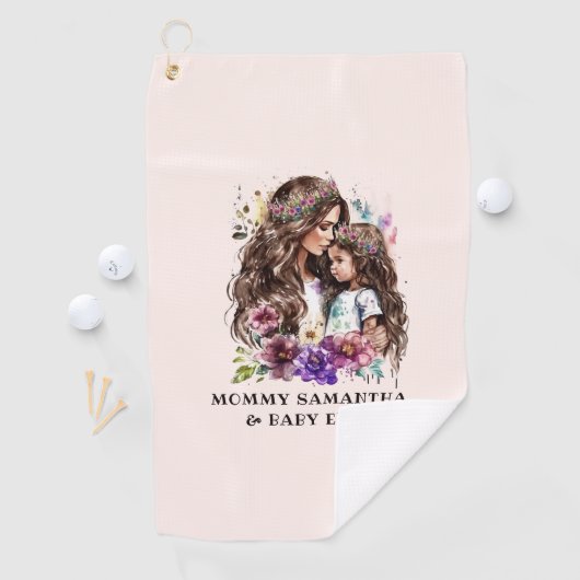 Serviette De Golf Bond adorable maman et fille (7) (En situation)