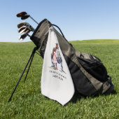 Serviette De Golf Bond père noir et fille (Vert)