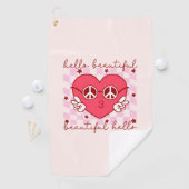 Serviette De Golf Bonjour belle | Cute et coeur (En situation)