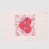 Serviette De Golf Bonjour belle | Cute et coeur (Horizontal)