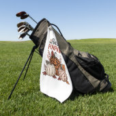 Serviette De Golf Bonjour Citrouille Automne automne (Vert)