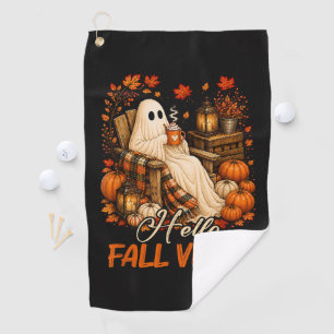 Serviette De Golf Bonjour Vibrations d'Automne Fantôme Mignon Citrou