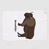 Serviette De Golf Bonne illustration de bison américain (Horizontal)