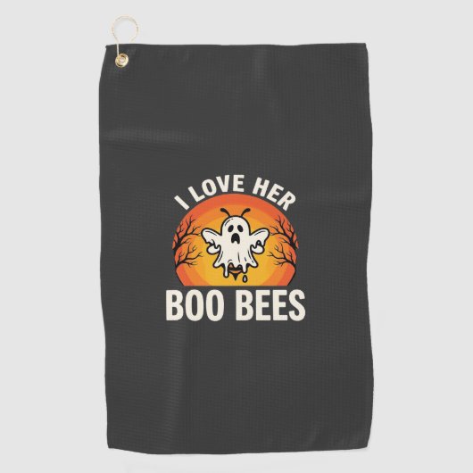 Serviette De Golf Boo Bees Halloween Ghost Bee Drôle Design_1 (Devant)