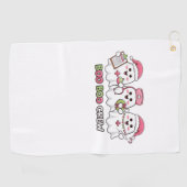 Serviette De Golf Boo Boo Crew Noël, infirmière fantôme surdimension (Horizontal)