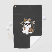 Serviette De Golf Boo Jee Cute Ghost Halloween Leopard Design_1 (En situation)