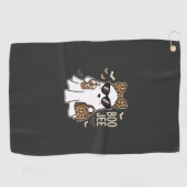 Serviette De Golf Boo Jee Cute Ghost Halloween Leopard Design_1 (Horizontal)