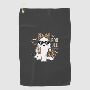 Serviette De Golf Boo Jee Cute Ghost Halloween Leopard Design_1