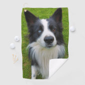 Serviette De Golf Bordure Collie (En situation)