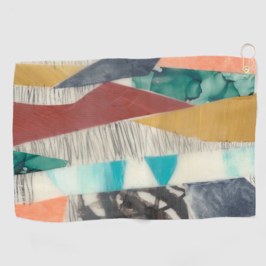 Serviette De Golf Bordure couleur II (Horizontal)